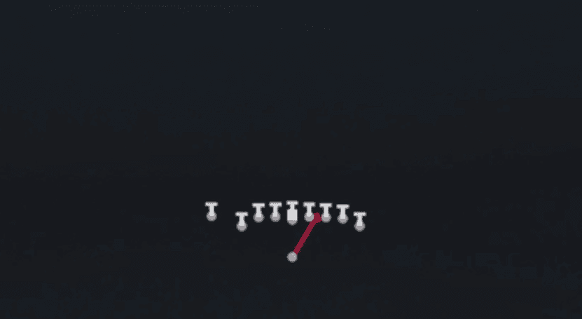 Play diagram for HB Smash from Singleback Wing Tight Nasty in Madden 27