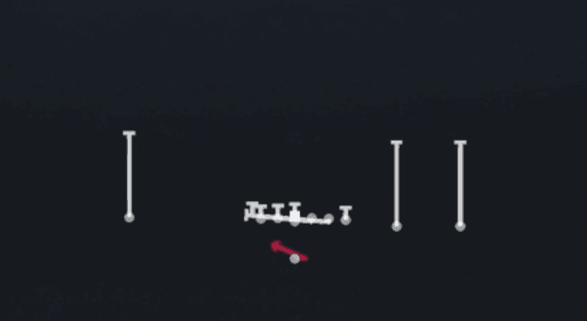 Play diagram for HB Counter from Singleback Y Trips in Madden 27