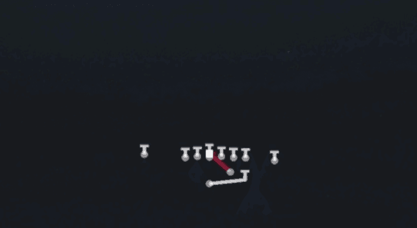 Play diagram for FB Dive from Strong I Close in Madden 27