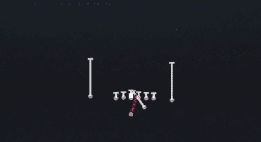 Play diagram for HB Dive from Strong I Close in Madden 27
