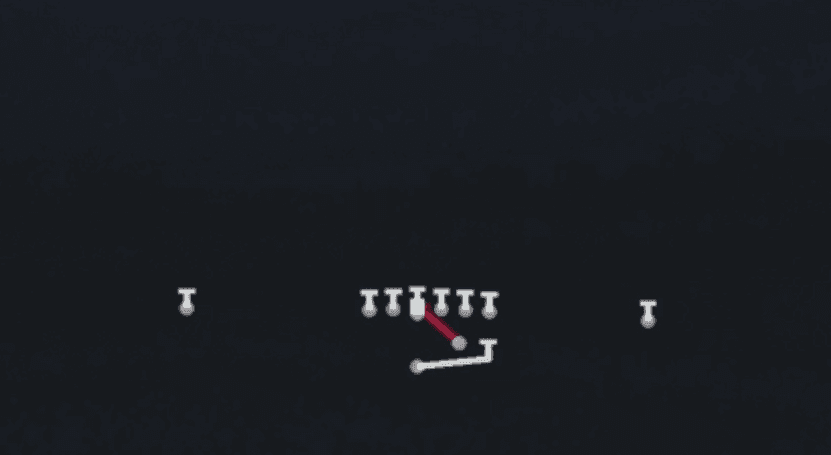 Play diagram for FB Dive from Strong I Pro in Madden 27