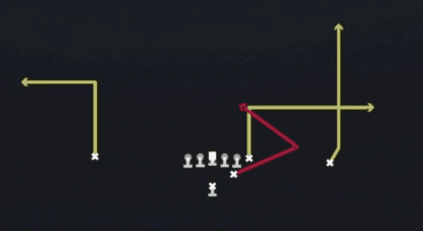 Play diagram for FB Middle from Strong I Pro in Madden 27