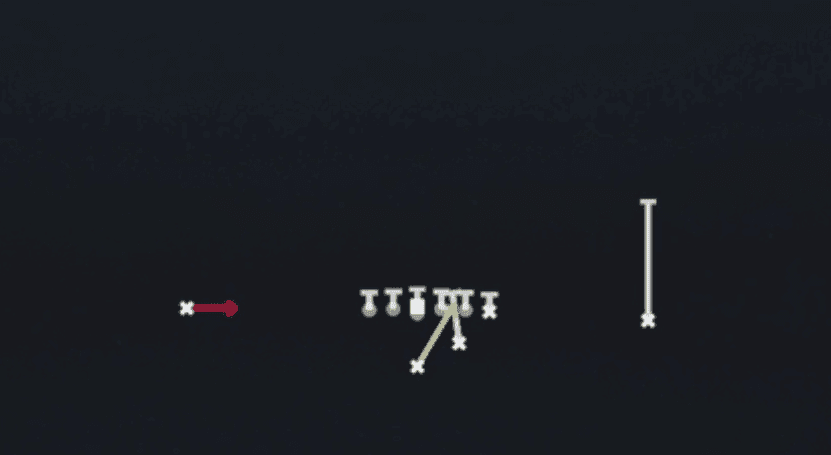 Play diagram for HB Blast Alert X Smoke from Strong I Pro in Madden 27