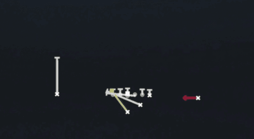 Play diagram for HB Cntr Wk Alert Z Smoke from Strong I Pro in Madden 27