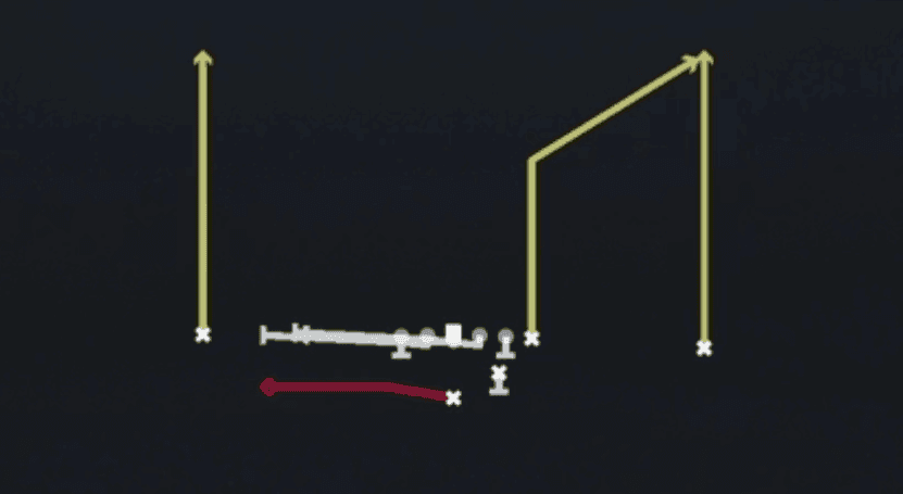 Play diagram for HB Slip Screen from Strong I Pro in Madden 27
