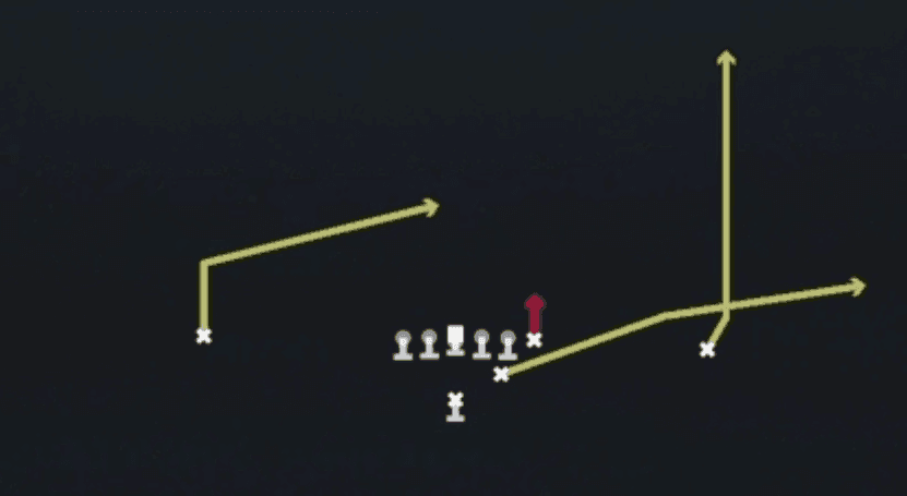 Play diagram for Stick from Strong I Pro in Madden 27