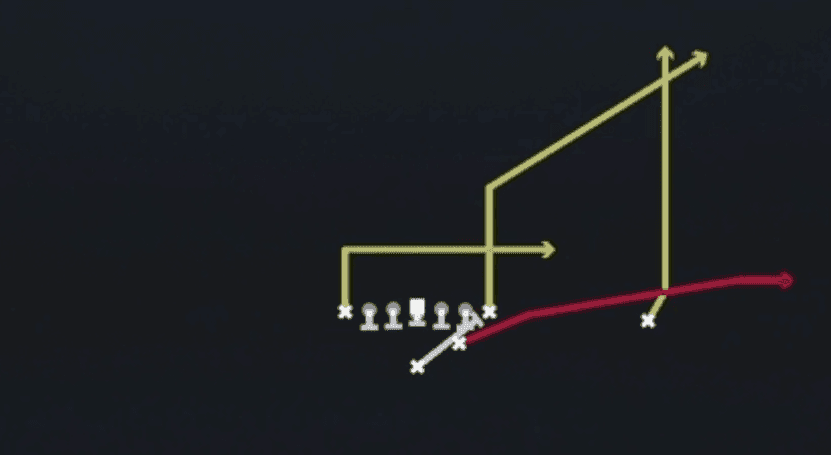 Play diagram for PA Power O from Strong I Tight in Madden 27