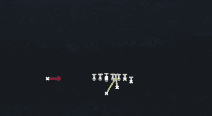 Play diagram for HB Blast Alert X Smoke from Strong I Wing in Madden 27