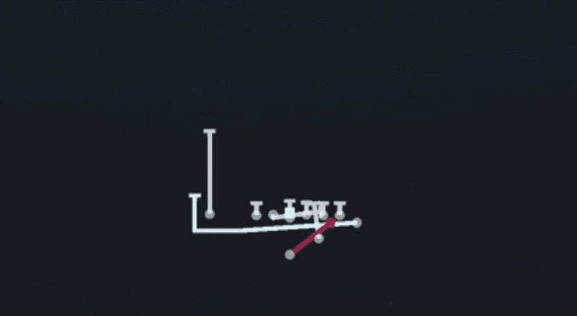 Play diagram for Mtn Power O from Strong I Wing Close in Madden 27