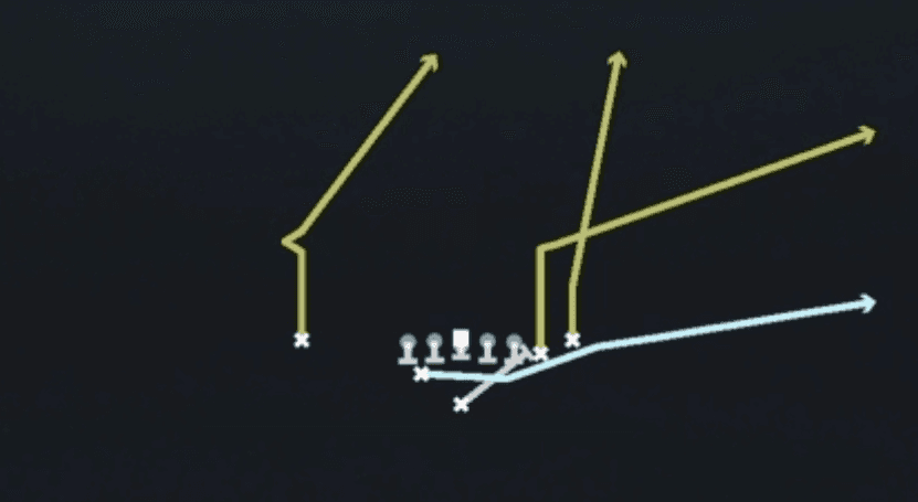 Play diagram for PA Power O from Weak I H Close Off in Madden 27