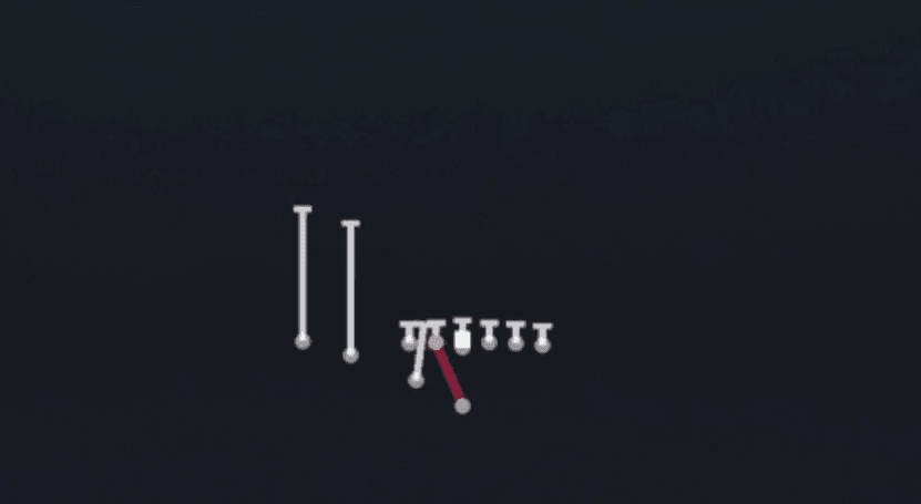 Play diagram for HB Dive from Weak I Slot Close in Madden 27