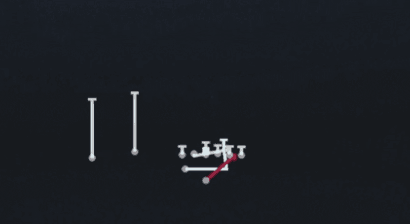Play diagram for Power O from Weak I Slot Flex in Madden 27