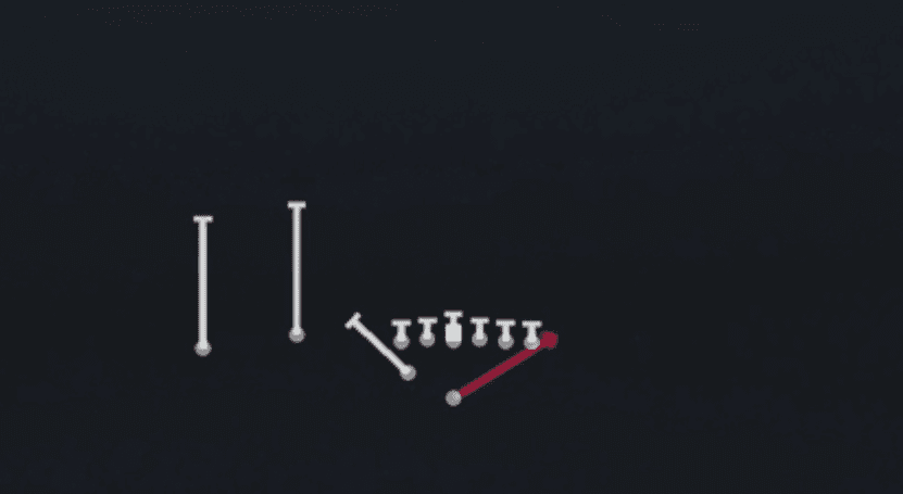 Play diagram for Strong Stretch from Weak I Slot Flex in Madden 27