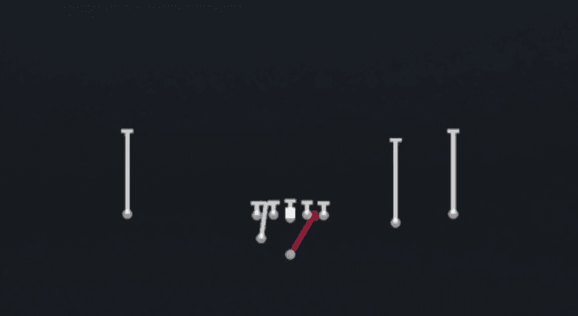 Play diagram for 94 Will from Weak I Slot Open in Madden 27