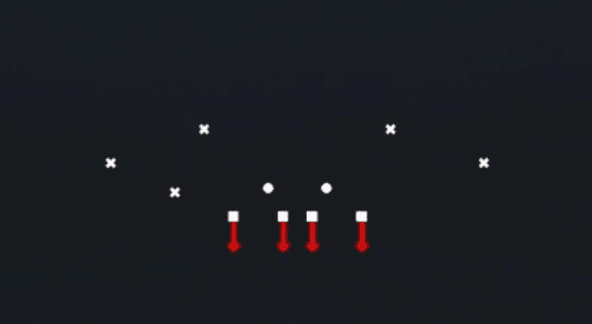 Play diagram for Double Bracket from 3-3-5 Over Flex in Madden 27
