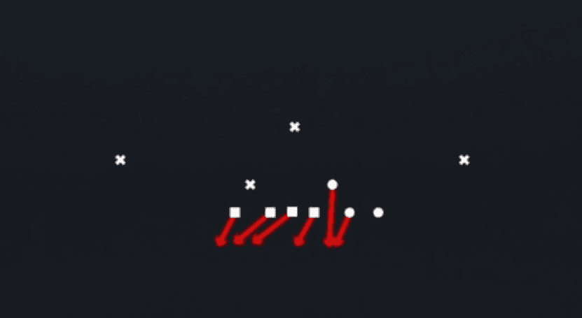 Play diagram for Slant Weak from 46 Bear in Madden 27