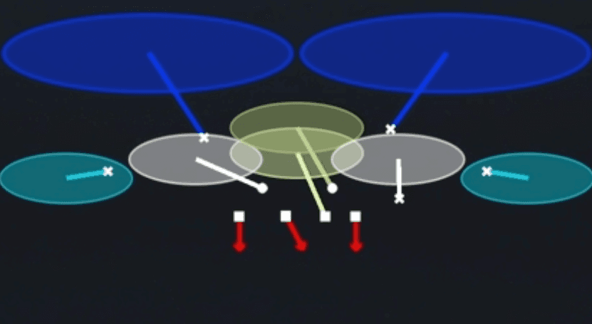 Play diagram for Cover 2 Contain from Big Nickel Over G in Madden 27