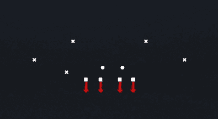 Play diagram for Double Bracket Switch from Nickel 3-3 Over in Madden 27